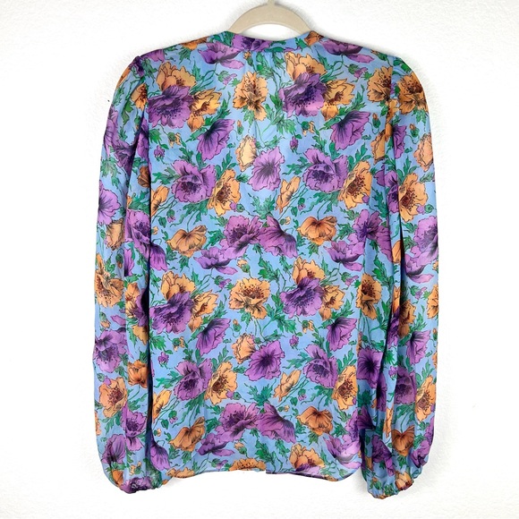 (Sold)VERONICA BEARD Syden printed silk blouse size 4 - Picture 8 of 11